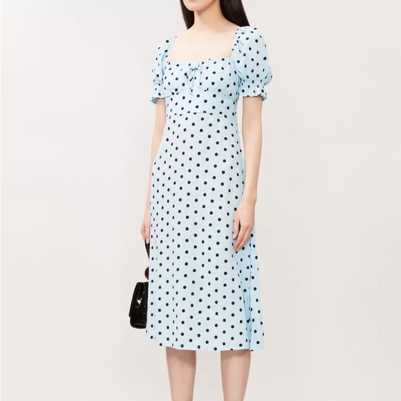 Faithfull the Brand Evelyn Dots Midi Dress US 8/Large - Picture 1 of 3